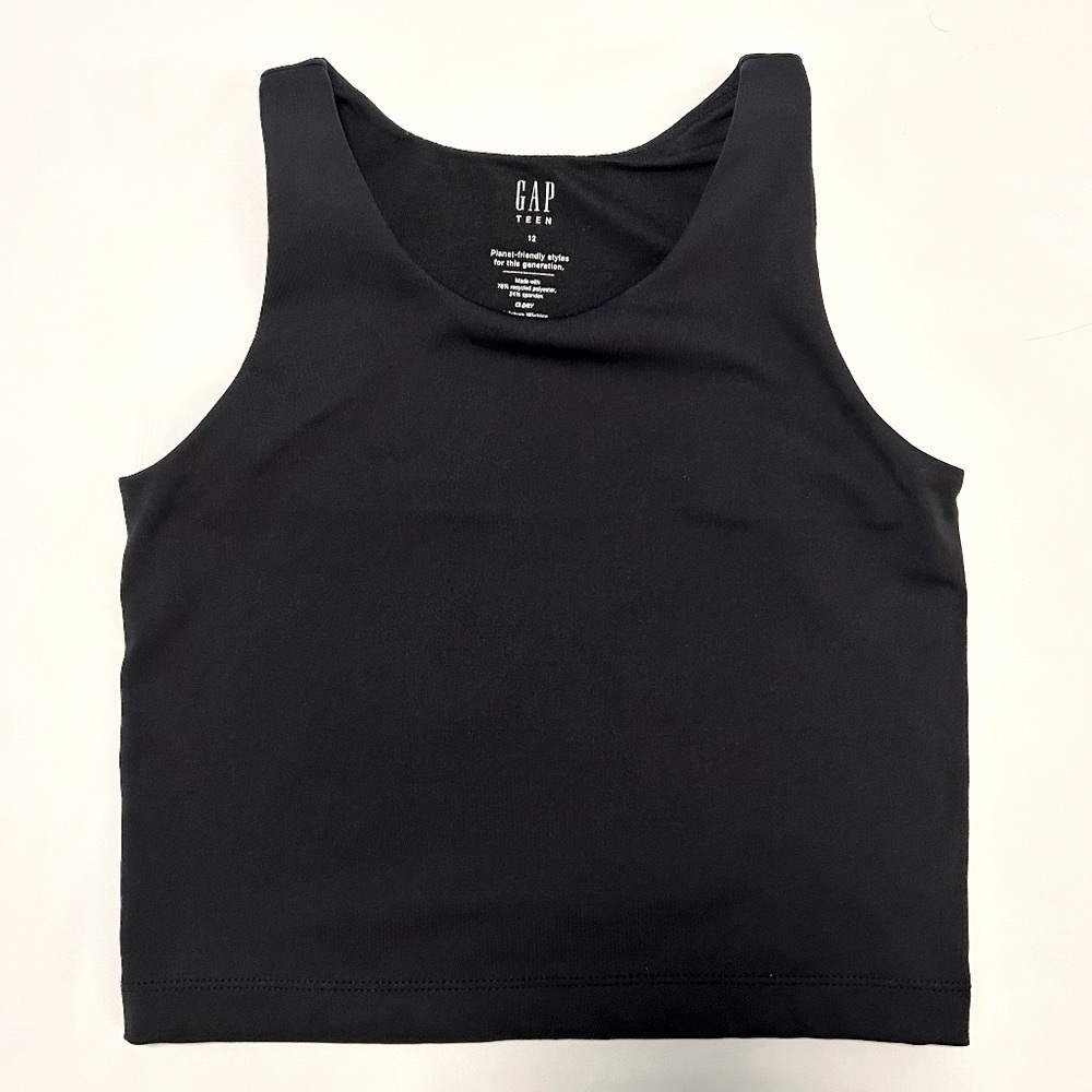 Girls | GAP Teen | Sports Tank Top | Black | 12